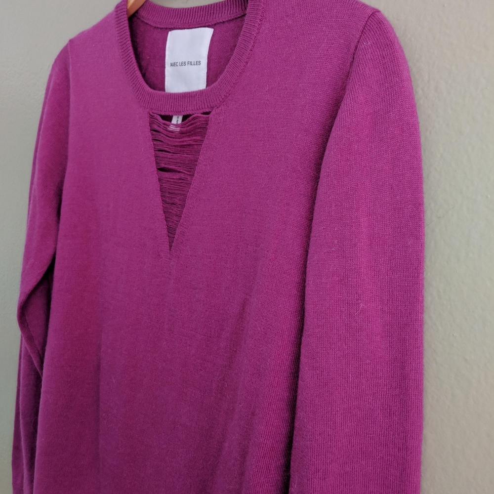 Merino Wool Peephole Sweater